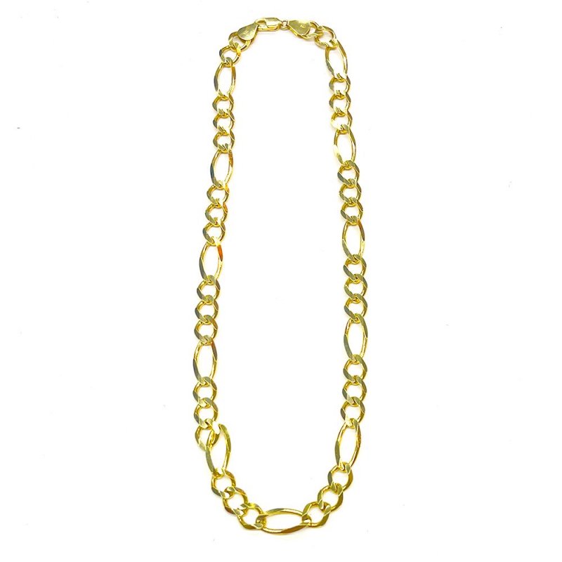 FIGARO CHAIN 10K Yellow Gold 9.6mm  50cm/55cm/60cm  SOLID