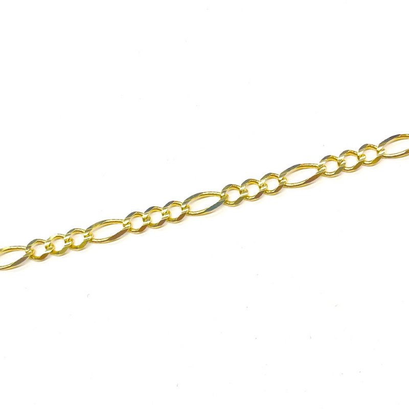 FIGARO CHAIN 10K Yellow Gold 9.6mm  50cm/55cm/60cm  SOLID