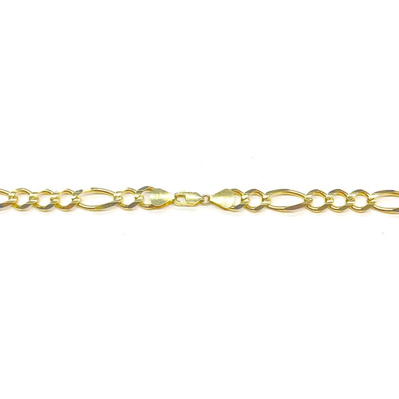 FIGARO CHAIN 10K Yellow Gold 9.6mm  50cm/55cm/60cm  SOLID