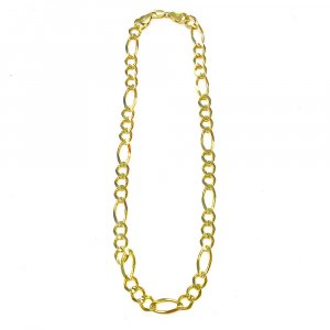 FIGARO CHAIN 10K Yellow Gold 9.6mm  50cm/55cm/60cm  SOLID