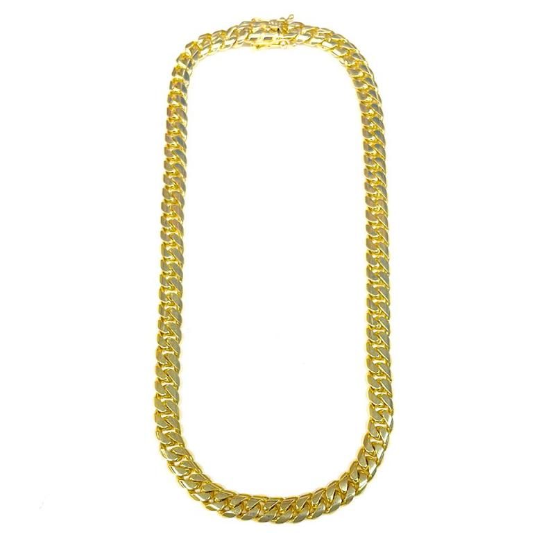 【60cm】【10mm】【18K刻印あり】【Miami Cuban】 MIAMI CUBAN CHAIN 10K Yellow Gold 10mm 50cm/60cm 【SOLID