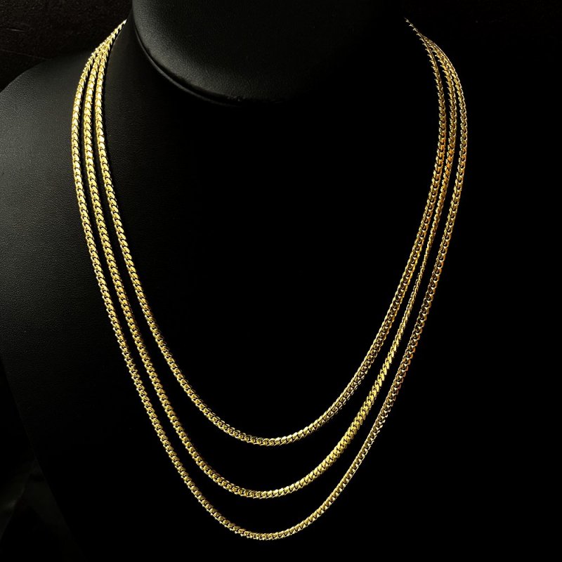 MIAMI CUBAN CHAIN 14K Yellow Gold 4mm  50cm/55cm/60cm  SOLID