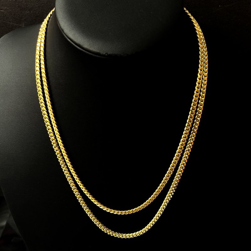 MIAMI CUBAN CHAIN 14K Yellow Gold 5mm  50cm/55cm  SOLID