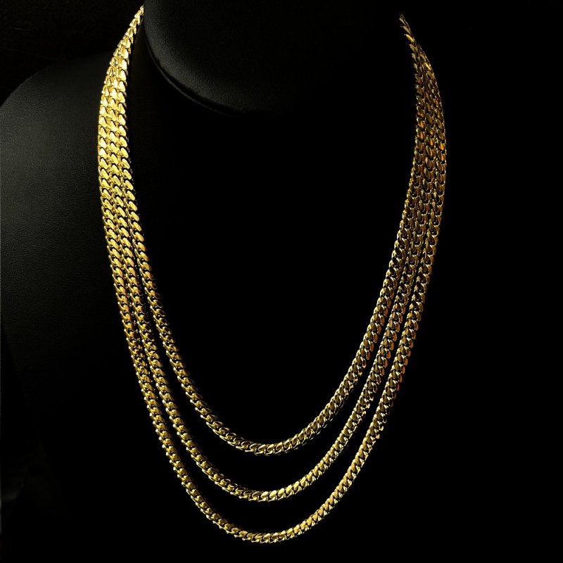 MIAMI CUBAN CHAIN 14K Yellow Gold 6mm  50cm/55cm/60cm  SOLID