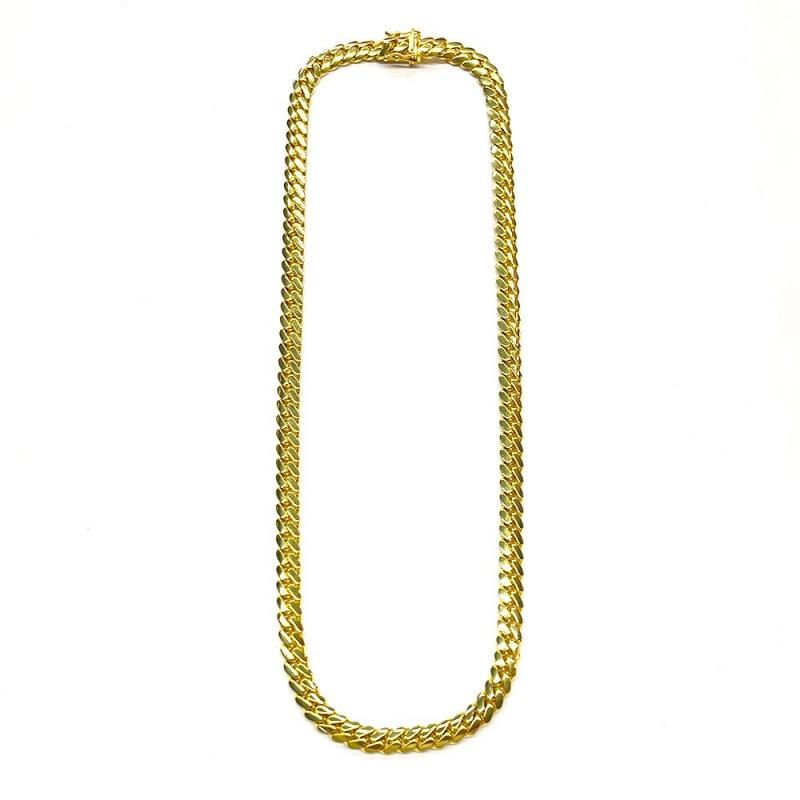 MIAMI CUBAN CHAIN 14K Yellow Gold 7mm 50cm/55cm 【SOLID】 - GRILLZ