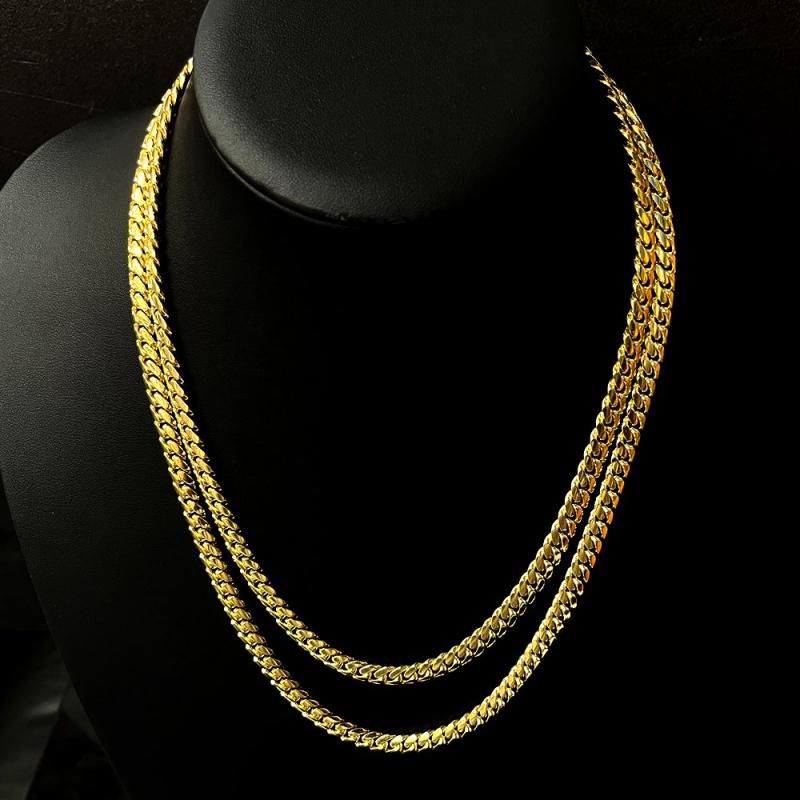 MIAMI CUBAN CHAIN 14K Yellow Gold 7mm 50cm/55cm 【SOLID】 - GRILLZ