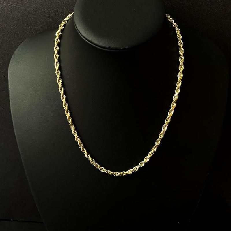 ROPE CHAIN 10K Yellow Gold 5mm  50cm  SOLID