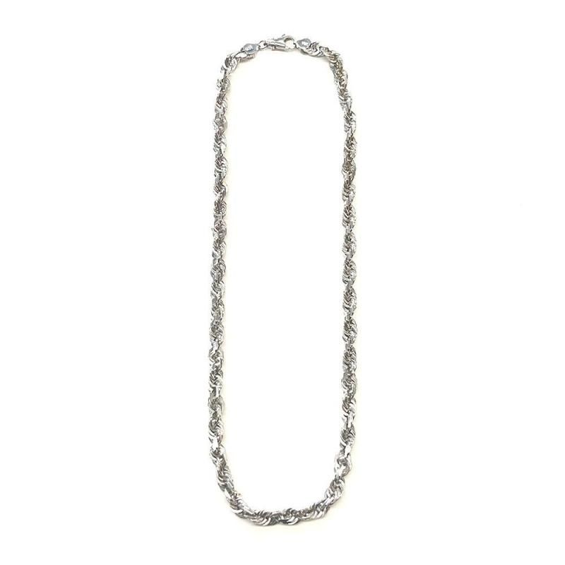 ROPE CHAIN 10K White Gold 7mm  50cm/60cm  SOLID
