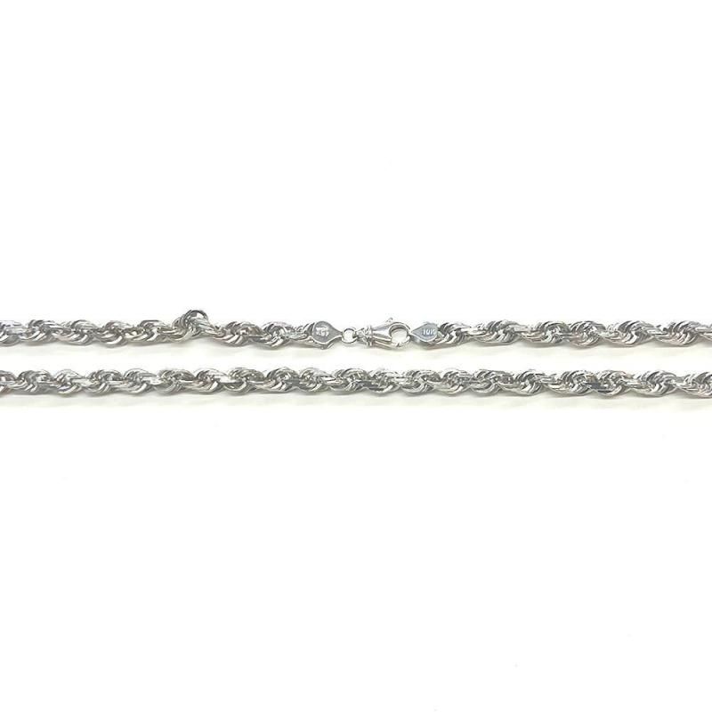 ROPE CHAIN 10K White Gold 7mm  50cm/60cm  SOLID
