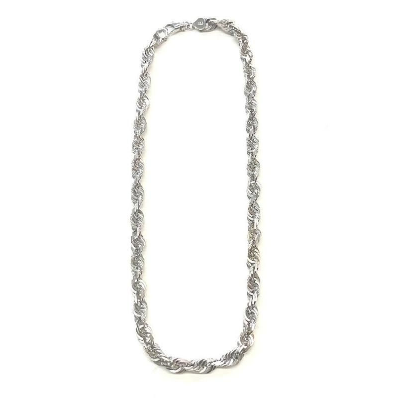 ROPE CHAIN 10K White Gold 10mm  60cm  SOLID
