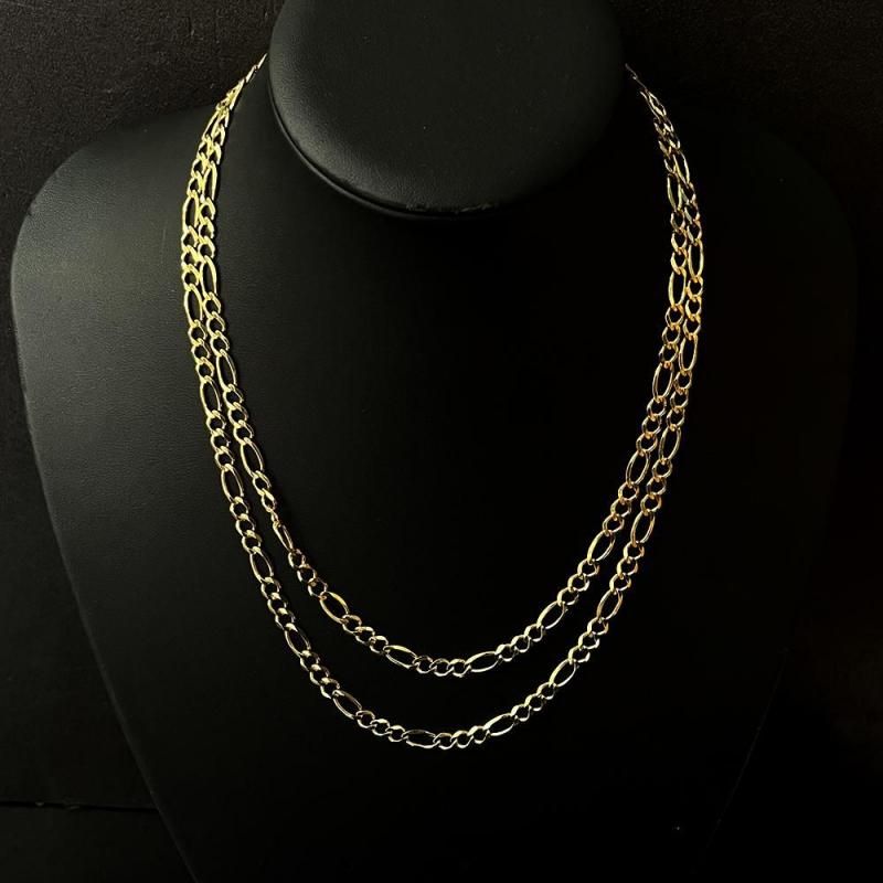 FIGARO CHAIN 10K Yellow Gold 5.8mm  50cm/55cm  SOLID