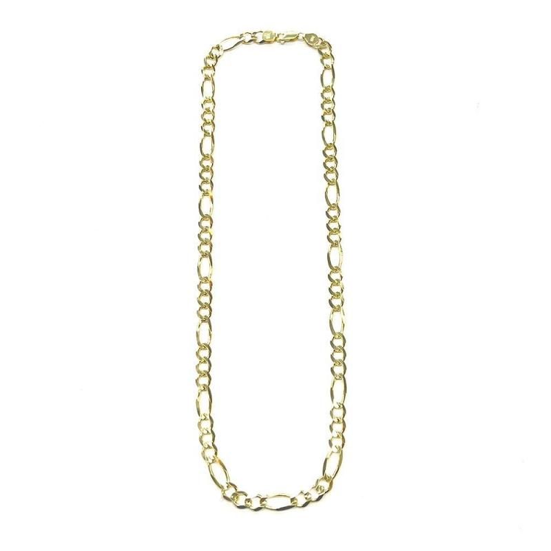 FIGARO CHAIN 10K Yellow Gold 6.7mm  50cm/55cm/60cm  SOLID
