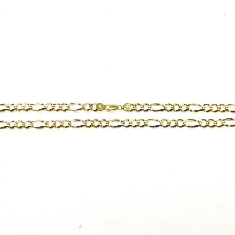 FIGARO CHAIN 10K Yellow Gold 6.7mm  50cm/55cm/60cm  SOLID