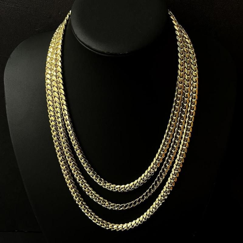 MIAMI CUBAN CHAIN 10K Yellow Gold 8mm  50cm/55cm/60cm  SOLID