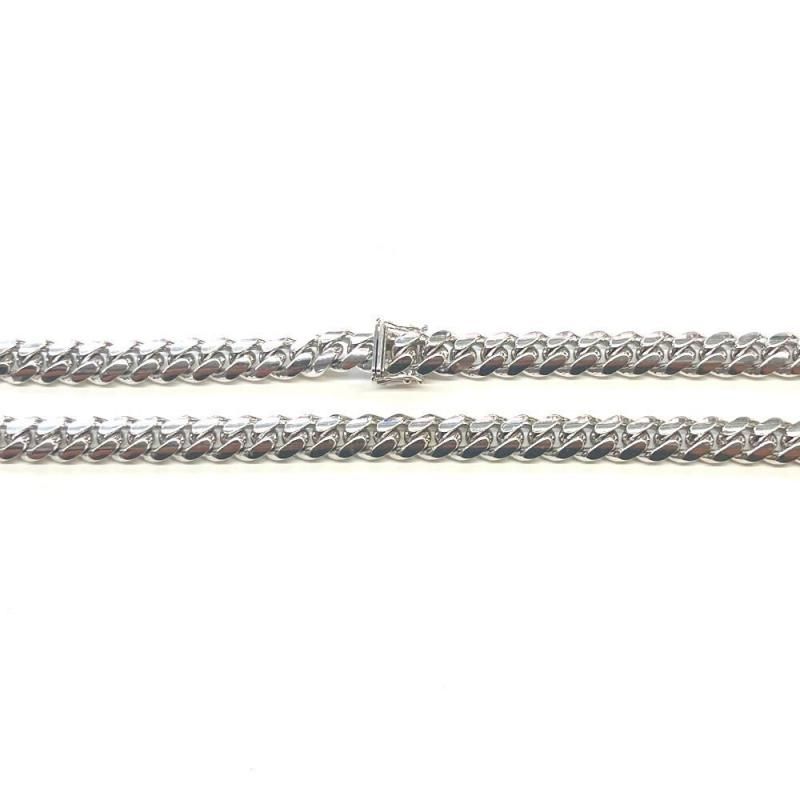 MIAMI CUBAN CHAIN 10K White Gold 10mm 50cm/60cm 【SOLID