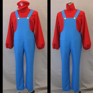 ѡޥꥪ ֥饶 ޥꥪ  ץ Super Mario Brothers-Mario Cosplay Costume