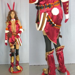 モンスターハンター 赤いバニー 風 コスプレ衣装  Monster Hunter/MHF - Cosplay Costume
