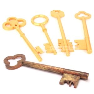 大鍵 カギ 金色 ゴールド 舞台 パーティー/ハロウィーン用 コスプレ道具 小物 key props
