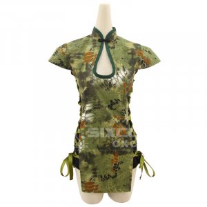 ꥸʥ 㥤ʥɥ쥹  ץ ϥ 塼 Chinese dress cheongsam Halloween Cosplay Costume green