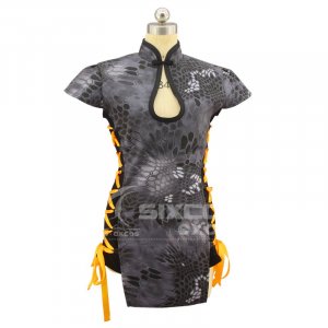 ꥸʥ 㥤ʥɥ쥹  ץ ϥ 塼 Chinese dress cheongsam Halloween Cosplay Costume grey