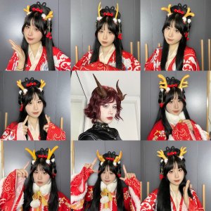  Ƭ ǯɥ饴󥬡إ꡼ ץ ۡ ȱ 塼 Chinese style Dragon Horns Cosplay Horns