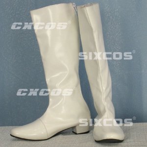 ץѥ֡   cosplay boots Cosplay General Boots white leather Halloween Cosplay Shoes