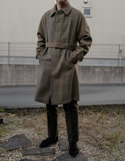 GRENFELL】「 Slim Campbell w/Belt」 ミックスツイードベルテッド