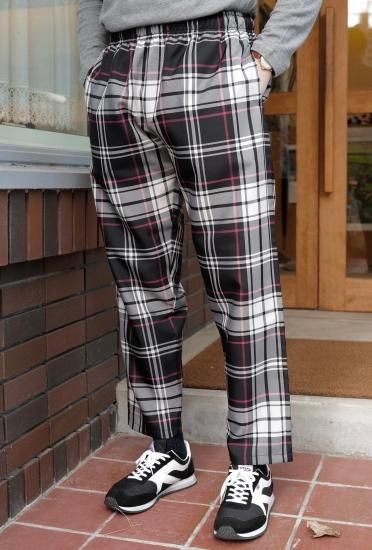 UK gingham check chef pants イージーパンツ