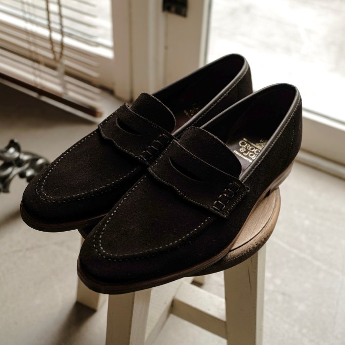 CROCKETT&JONES】「Seaton」スエードコインローファー - SUGURU SHOP