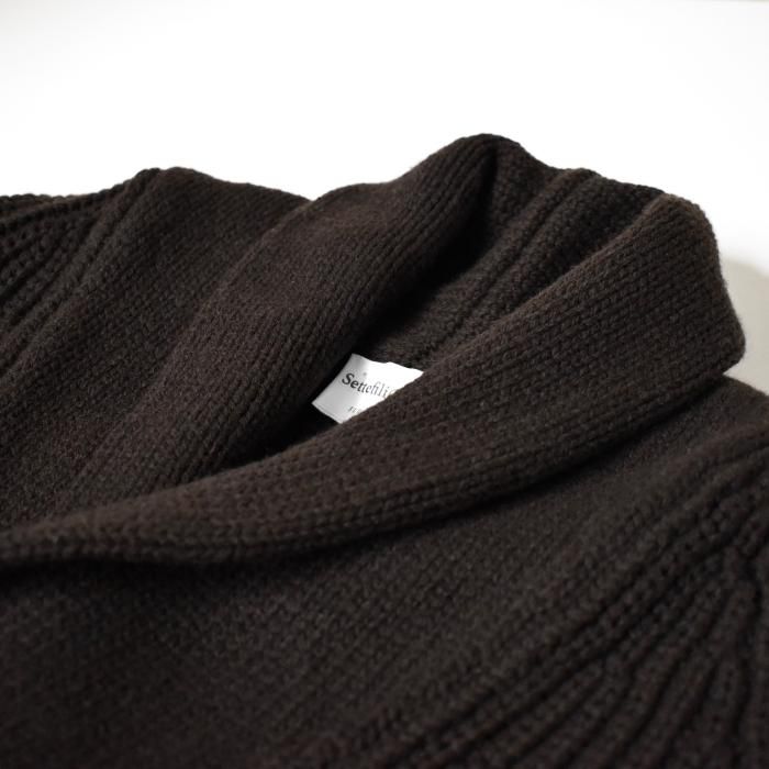 Settefili Cashmere】ダブルショールカラー ラグラン Settefili Cashmere】ダブルショールカラー ラグラン