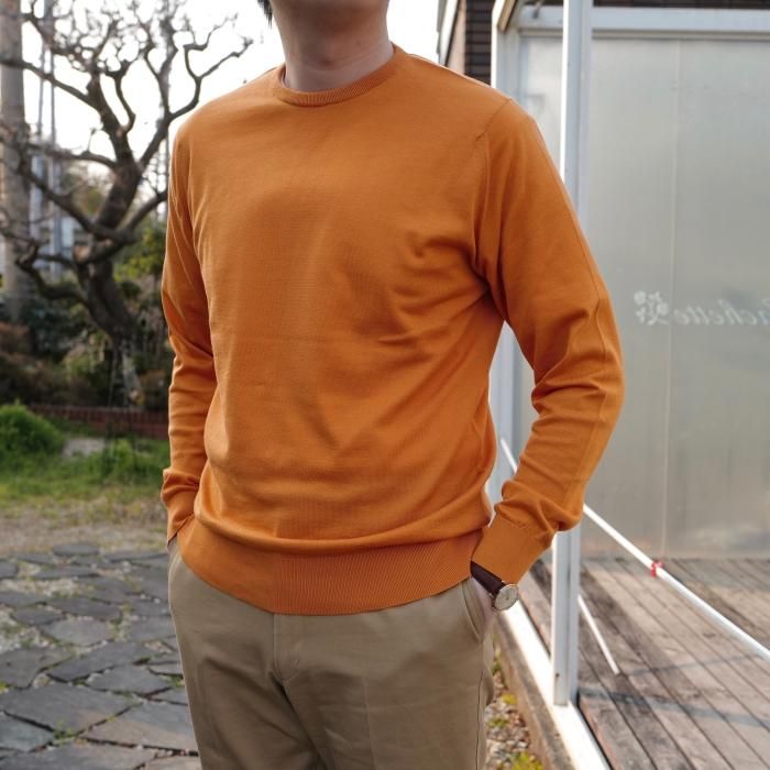 JOHN SMEDLEY】「EMMETT」30Gシーアイランドコットン クルー