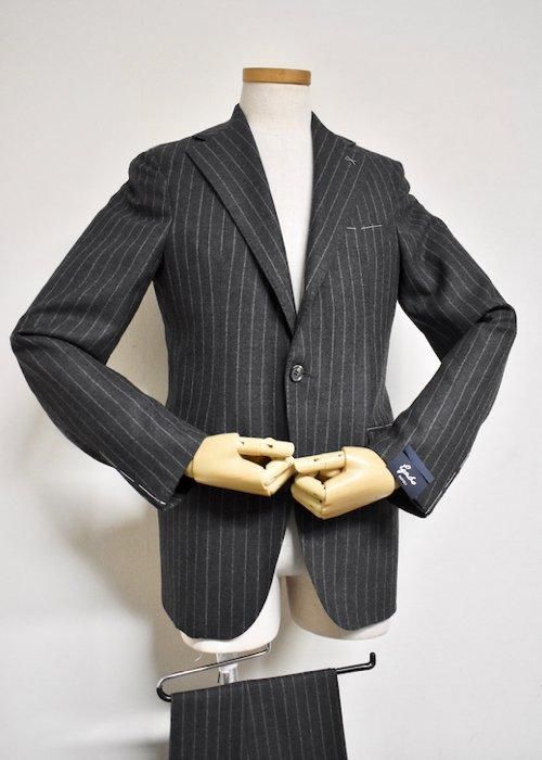 J6016 美品 ティトアレグレット フランネルチョークストライプダブルスーツ J6016 美品 ティトアレグレット フランネルチョークストライプ