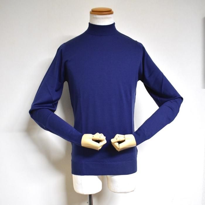 JOHN SMEDLEY】「HARCOURT」30Gメリノウールモックネックニット