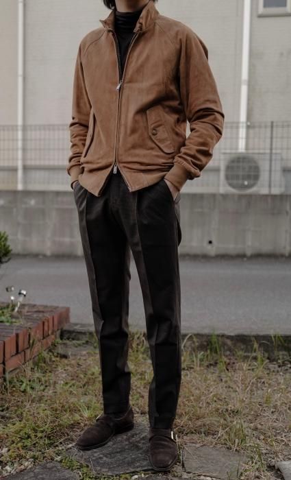 BARACUTA】「G9 スエード」 ゴートスエードハリントンジャケット