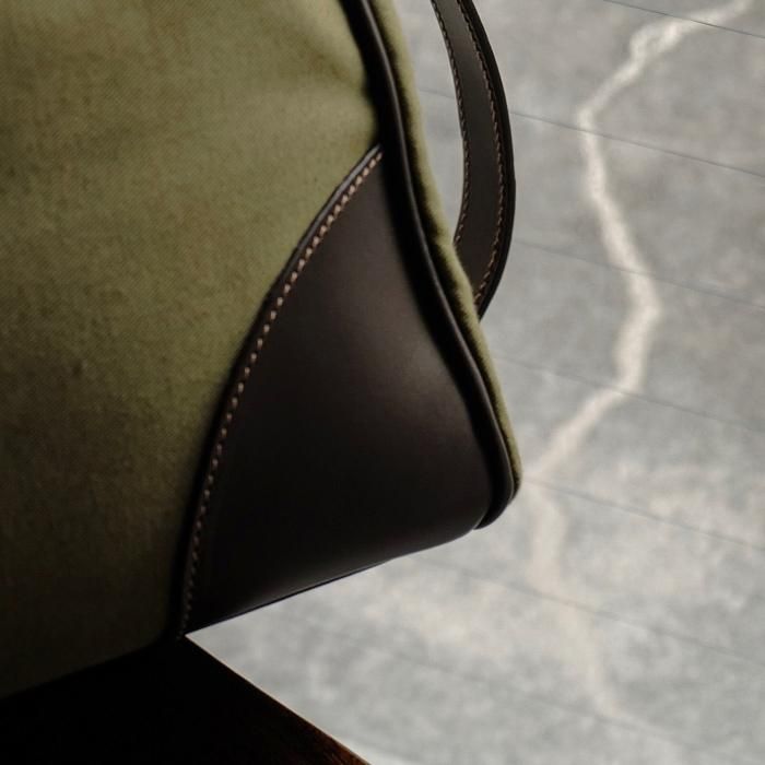 ETTINGER】「BELT TOTE」キャンバスレザークラシックトート