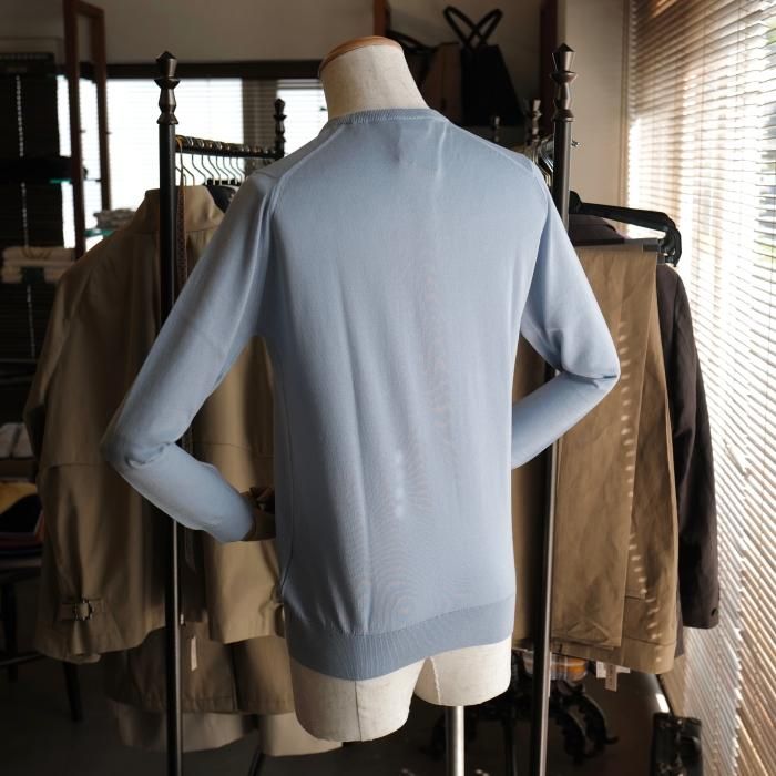 JOHN SMEDLEY】「DAVID」30Gシーアイランドコットン クルー