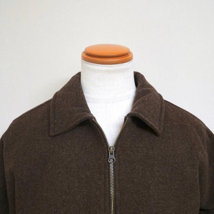 OLOW】ブラウンツィード襟付きブルゾン - SUGURU SHOP