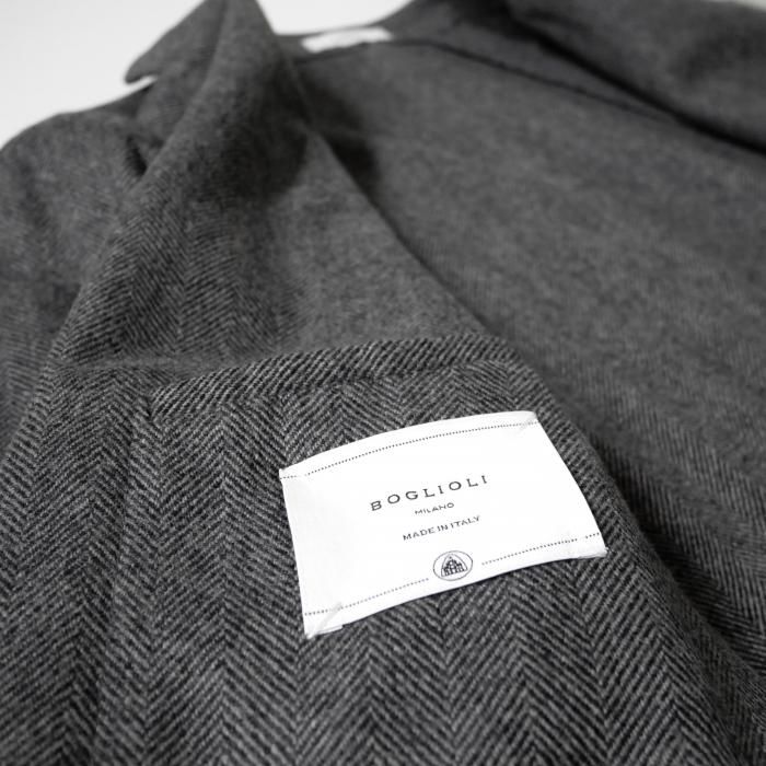 BOGLIOLI】「K.JACKET」製品染めヘリンボーン柄ジャケット