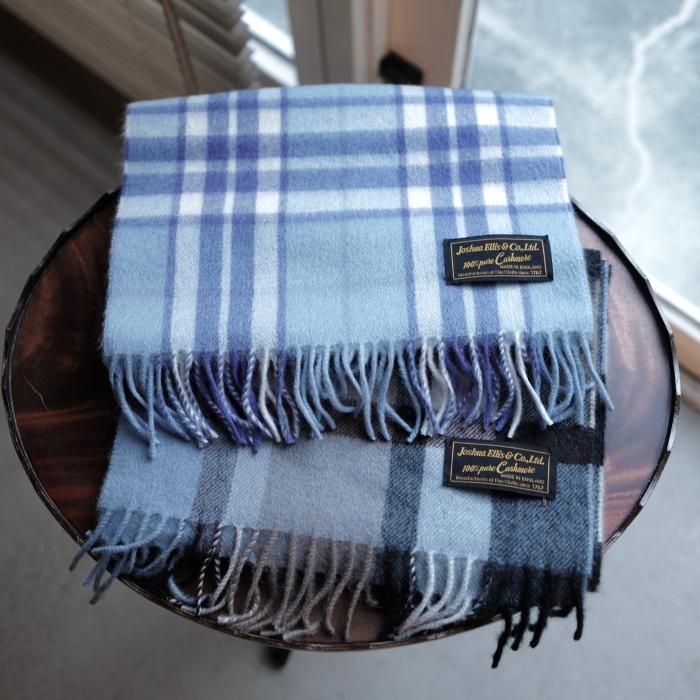 ●Joshua Ellis カシミヤマフラー チェック Joshua Ellis】カシミアチェック柄マフラー - SUGURU SHOP