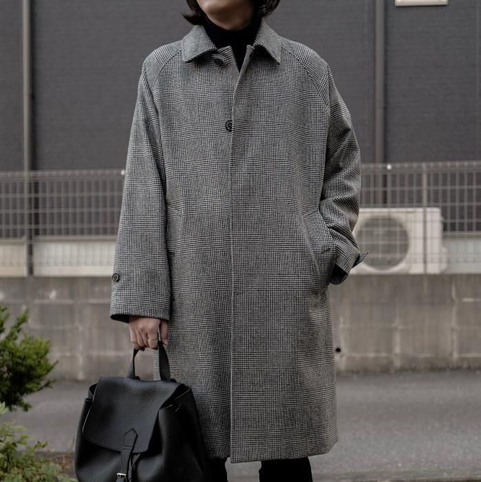 MACKINTOSH】 「BELFORD」グレンチェック柄バルマカーンコート