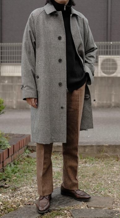 MACKINTOSH】 「BELFORD」グレンチェック柄バルマカーンコート
