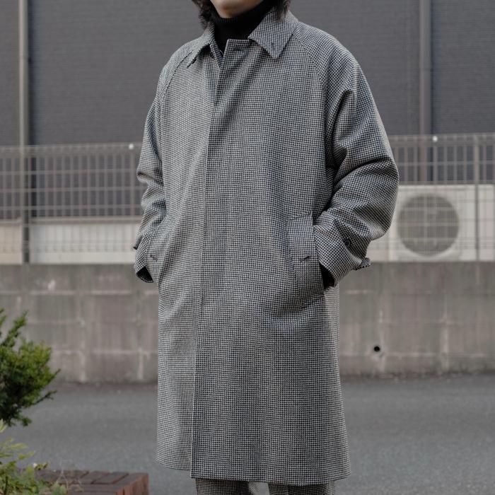 MACKINTOSH】 「BELFORD」ハウンドトゥース柄バルマカーンコート