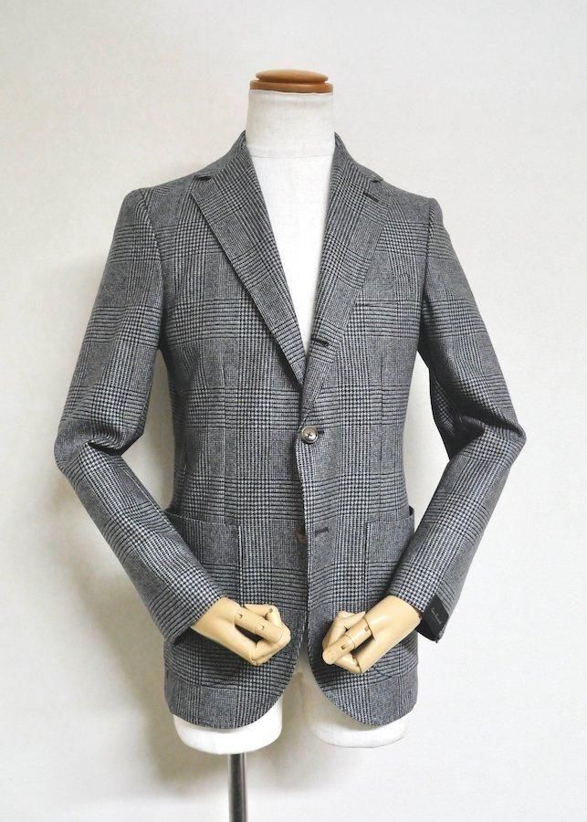 J7420 美品 デペトリロ シルク混ヘリンボーンダブルアンコンジャケット 48 J7420 美品 デペトリロ シルク混ヘリンボーンダブルアンコン