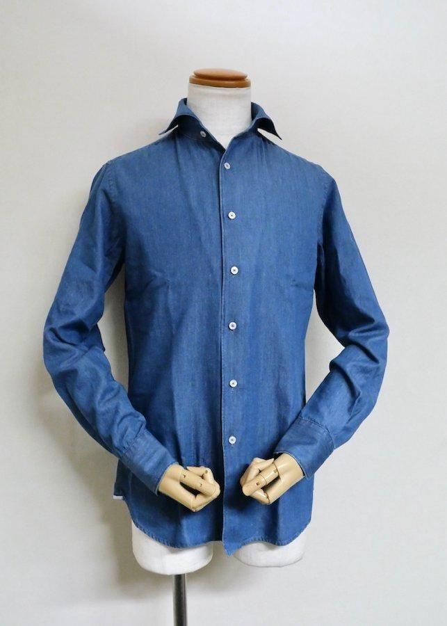 BOGLIOLI】「COAT」リネン・コットン ガーメントダイ ネイビースーツ