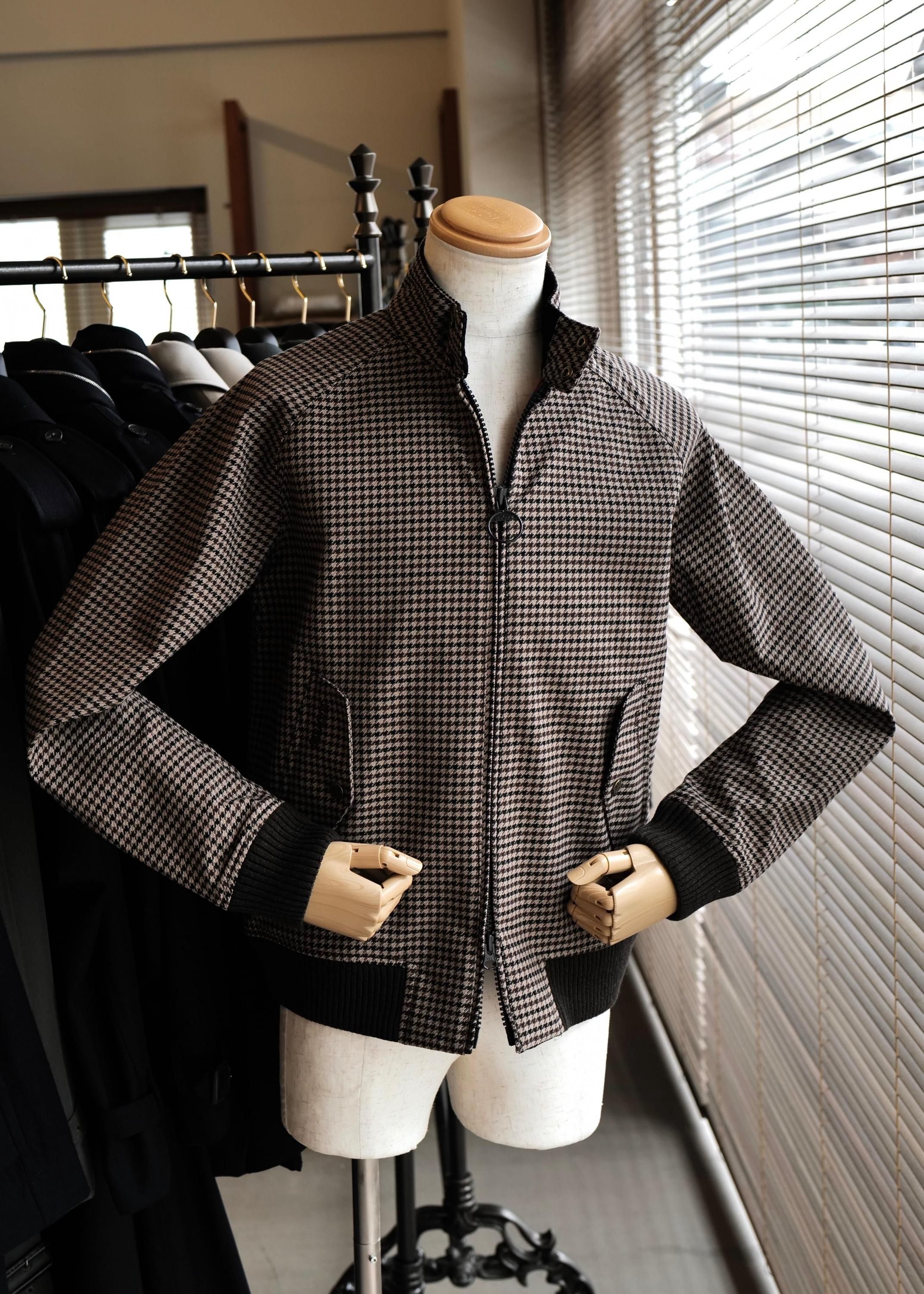 Barbour】Barbour×BARACUTA 「G9」ハウンドトゥース柄ハリントン
