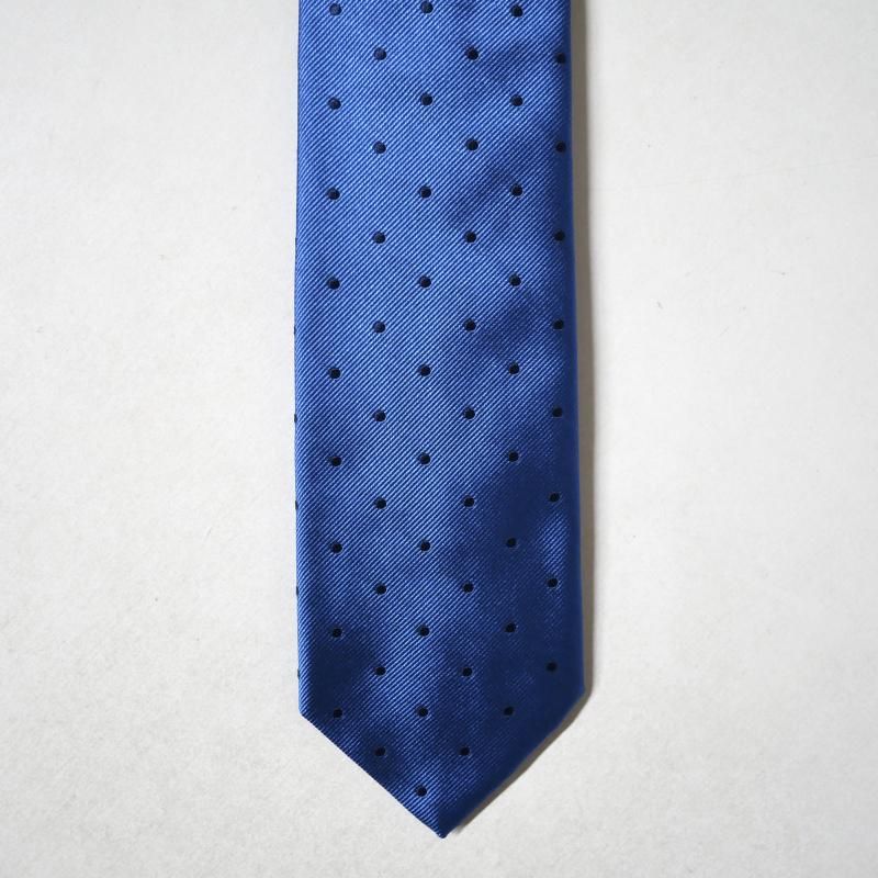 FRANCO BASSI】シルクネイビー小紋＆ドットネクタイ - SUGURU SHOP