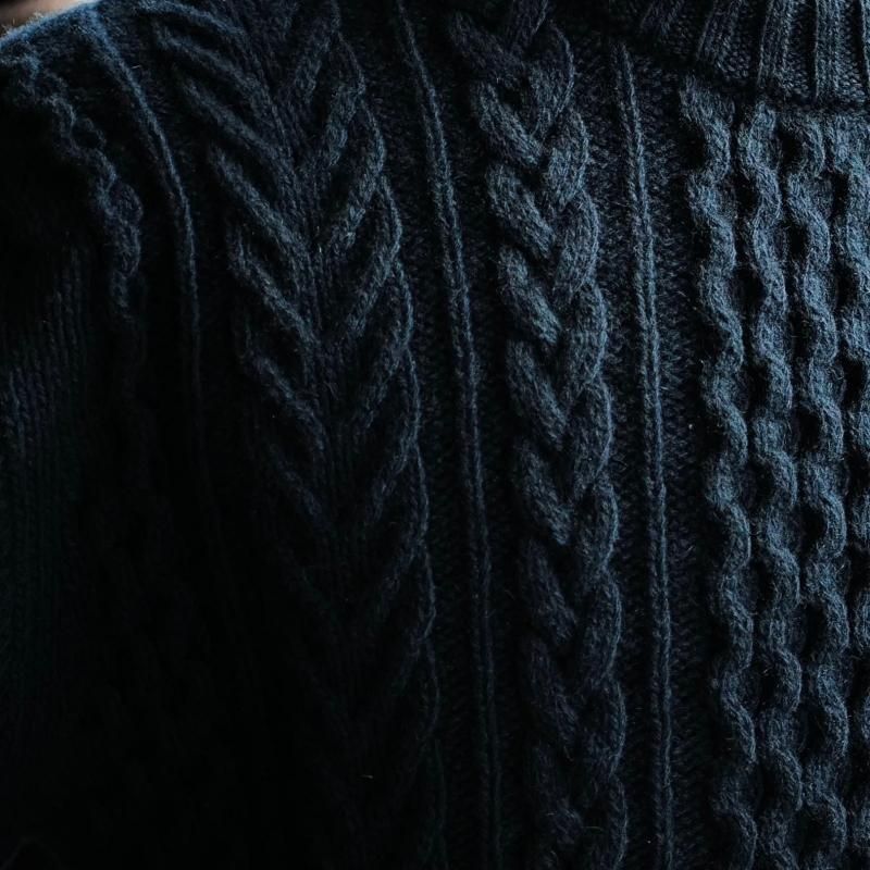 Johnstons of Elgin】8plyカシミアアランセーター - SUGURU SHOP