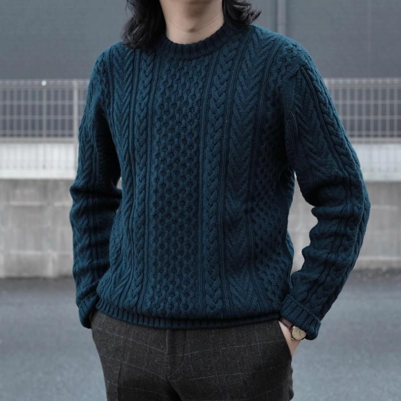 Johnstons of Elgin】8plyカシミアアランセーター - SUGURU SHOP