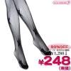 1262B▲<即納!在庫限り!> 超特価・黒網タイツ 大きな星アクセント柄 サイズ:フリー ●セクシー 黒タイツ 網ストッキング●