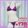 <img class='new_mark_img1' src='https://img.shop-pro.jp/img/new/icons15.gif' style='border:none;display:inline;margin:0px;padding:0px;width:auto;' />1256C●<即納!特価!在庫限り!> セクシーブラ&Tバックショーツ(上下セット) 色:紫 サイズ:M